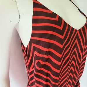 French Connection Silk Striped Maxi Dress Size 6